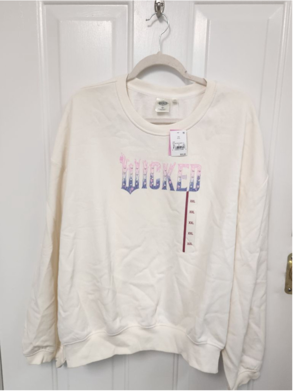 Wicked Cream Purple Graphic Sweatshirt Plus Size XXL